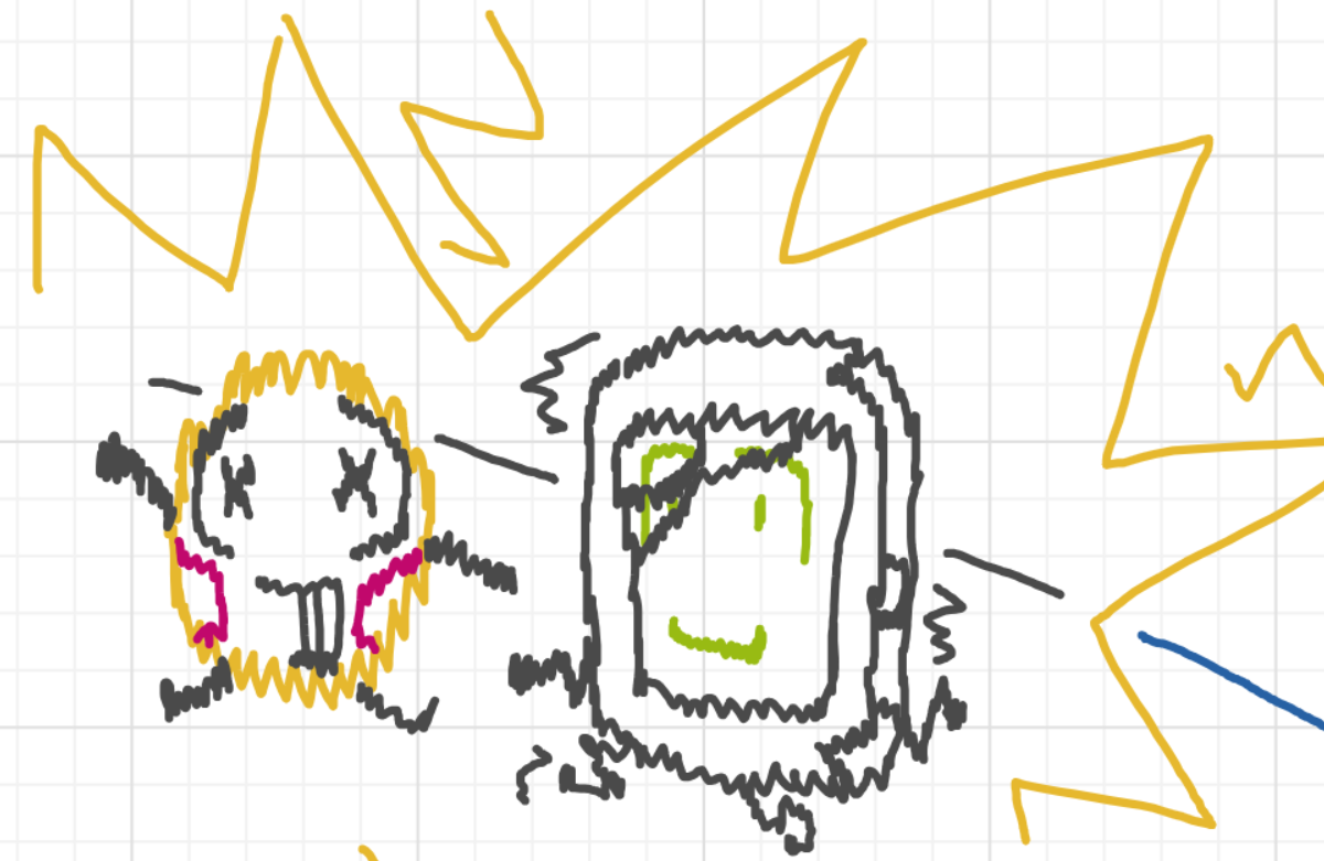 A panel from What's The Point, episode five of the Board Boards object show by Furretwalk/WalkingFurret.